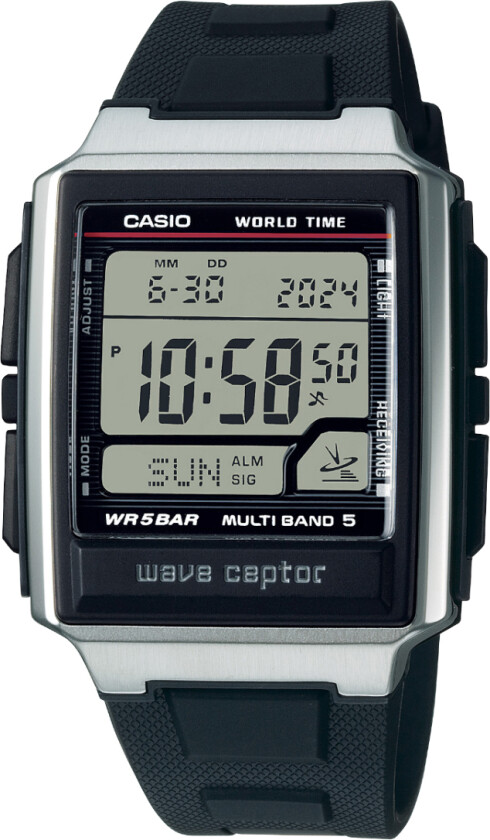 Wave Ceptor WV-59R-1AEF - Digital - Sort - Herreklokker - Resin - Akryl