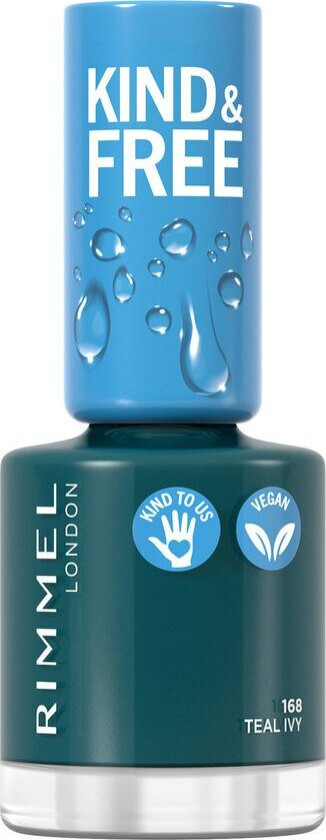 Kind & Free Clean Cosmetics Nail Polish 168 Teal Iv