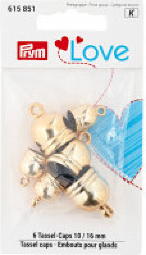 Love Duskeholder Gullfarget 10 & 16mm - 6 stk