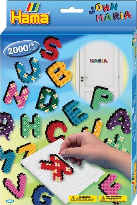 Midi Perlesett 2000 Perler - Bokstaver