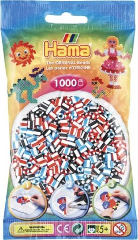 Bilde av Midi 1000 Stripede Perler - Mix 91
