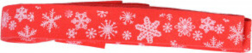 Bilde av Stoffbånd/Gavebånd Ass. Snøfnugg Rød/Hvit 15mm - 3 met