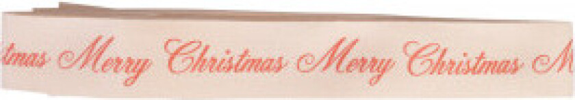Bilde av Fabric Ribbon/Gavebånd Merry Christmas Red 20mm - 3 me
