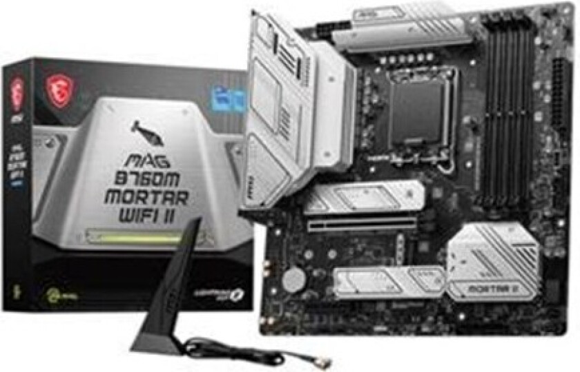 MAG B760M MORTAR WIFI II - motherboard - micro ATX - LGA1700 Socket - B760 Hovedkort - Intel B760 - Intel LGA1700 socket - DDR5 RAM - Micro-ATX