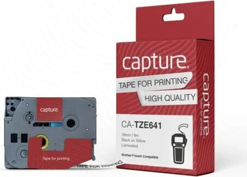 Tape Tze-641 18mm Black/yellow