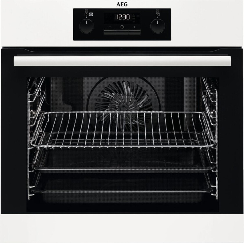 Aeg innbyggingsovn Med Steambake Hvit 71 Liter Beb351010w