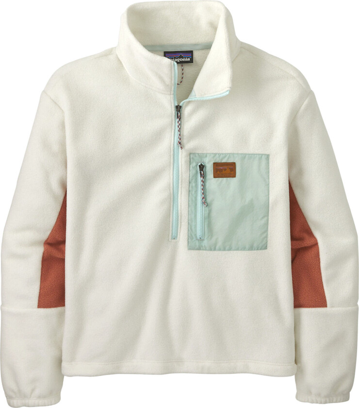 Women's Microdini 1/2 Zip Pull Over M, Birch White