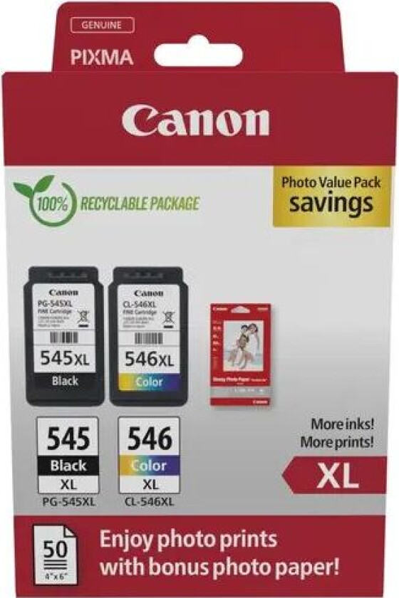 PG-545XL & CL-546XL + (50sider fotopapper, GP-501)
