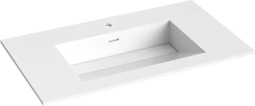 Corian Servant m/Skrå bunn - Hvit Matt