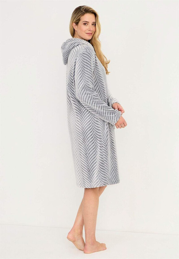 Morgenkåpe i mønstret fleece Lotta 34/36