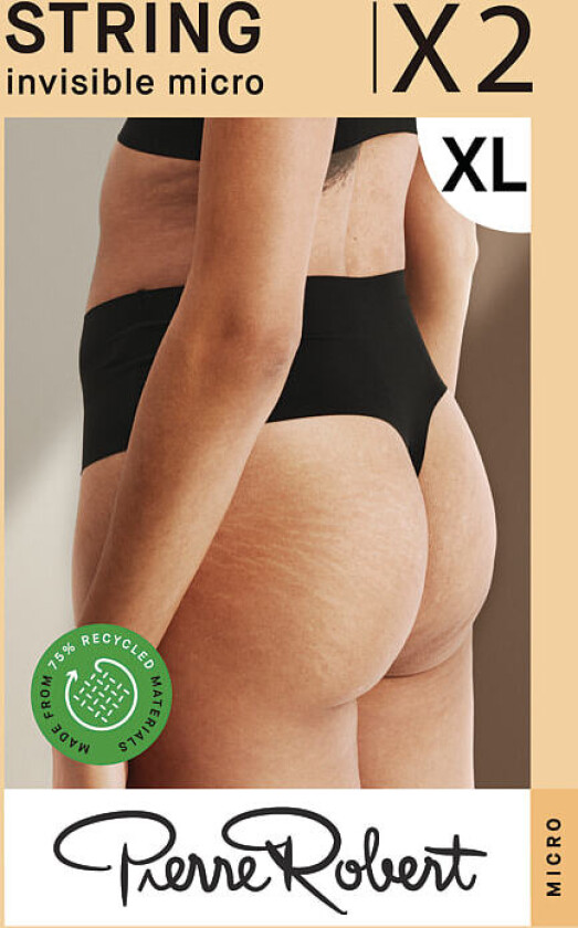 String Micro Black Xl 2stk Pierre Robert