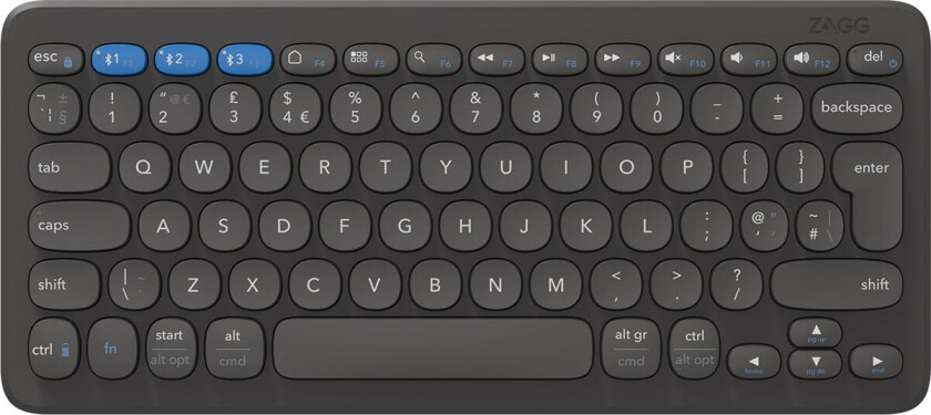 Pro Keyboard 12 - Trådløst Bluetooth Tastatur til PC (Nordisk) - Svart