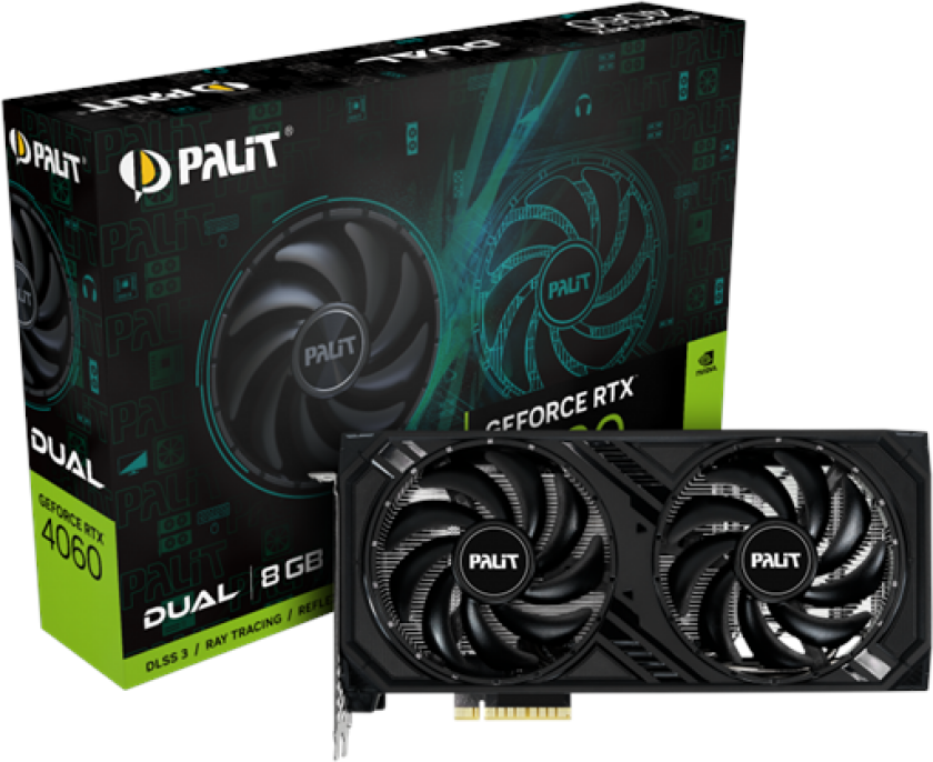 GeForce RTX 4060 DUAL - 8GB GDDR6 RAM - Grafikkort