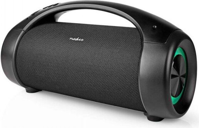 Nedis Bluetooth® Party Boombox 6 timer 2.0 50 W Media avspilling: AUX / USB IPX5 Linkable Bære håndtak Party lys Sort