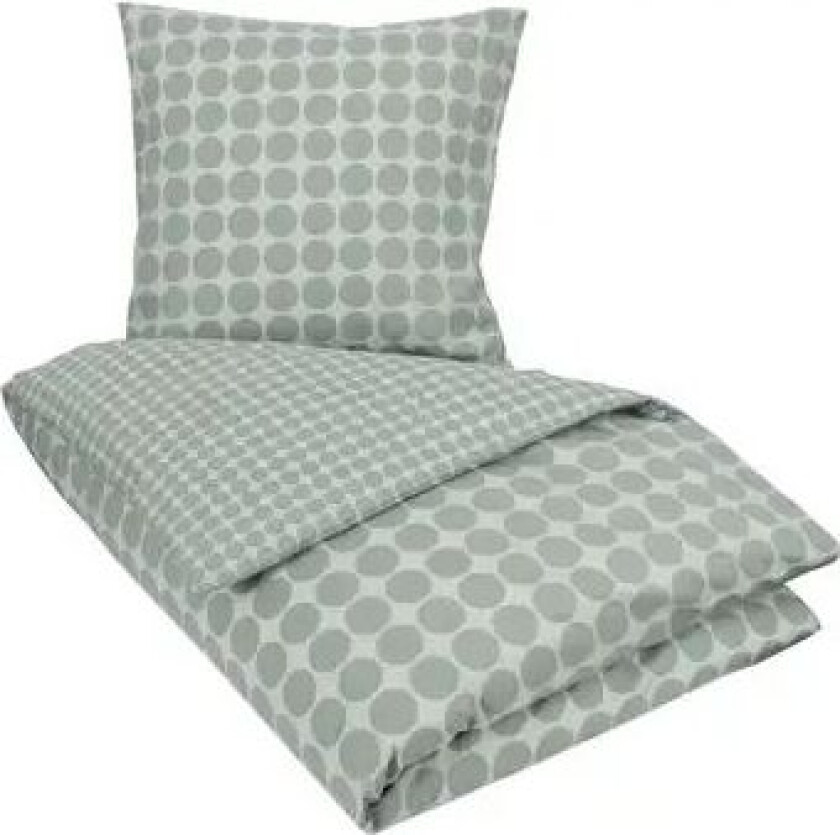 Dobbeldyne sengesett - 200x220 cm - 100% bomull - Circle green -