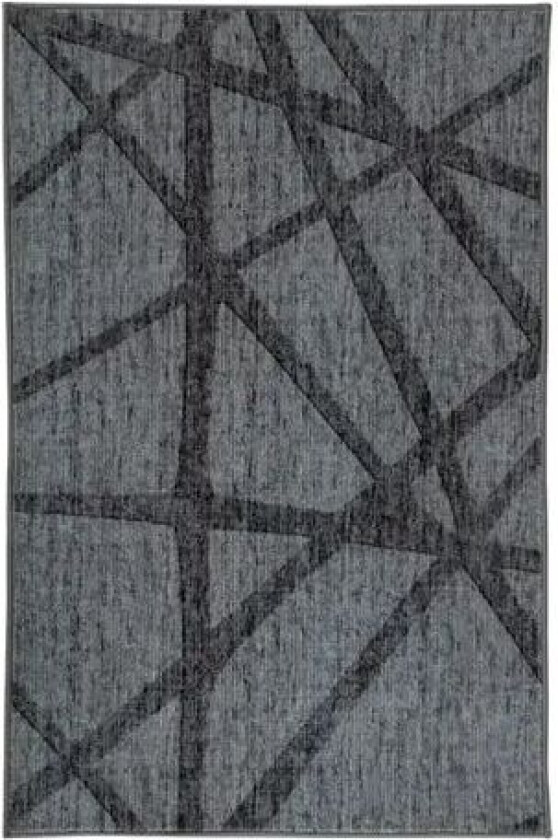 Gulvteppe - 160x230 cm - Gry - Kortluvet teppe fra