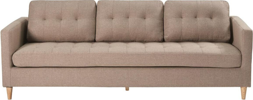 Marino sofa 3 seter stoff brun.
