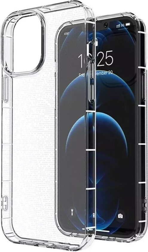 iPhone 14 Pro Fleksibel Plast Airbag Deksel - Gjennomsiktig