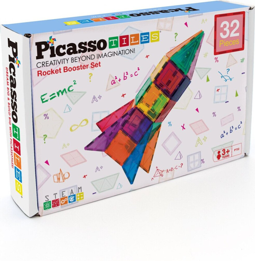 Rocket Booster Magnetic Tiles set 32pcs, Picasso