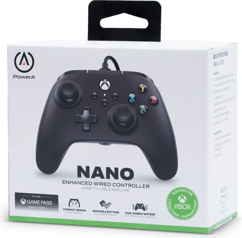 Nano Enhanced Wired Controller for Xbox Series X|S - Black