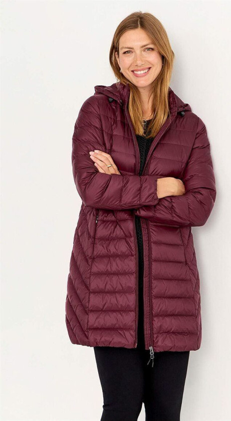 Dun jakke med hette Lovisa 54/56