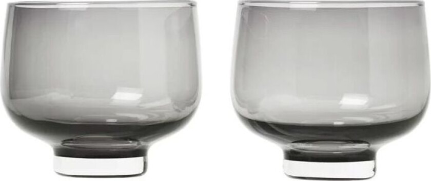 Flow tumblerglass 22 cl 2-stk. Smoke