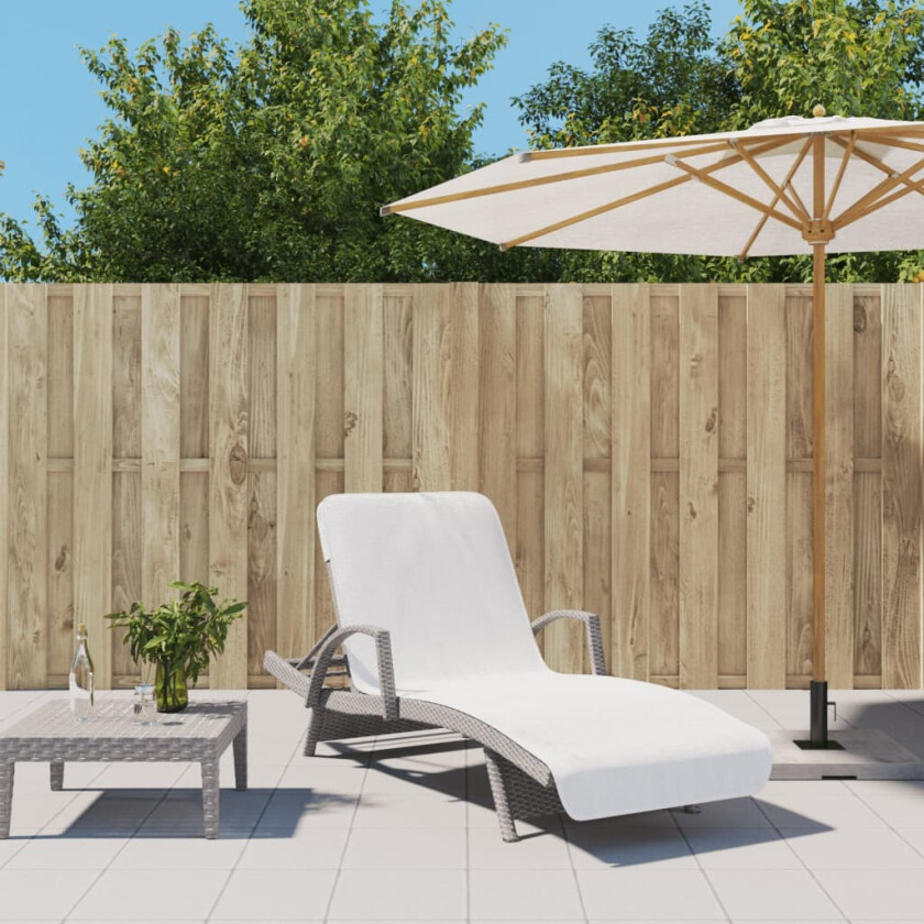 Strandhåndklær 2 stk hvit 75x200 cm stoff 400 GSM