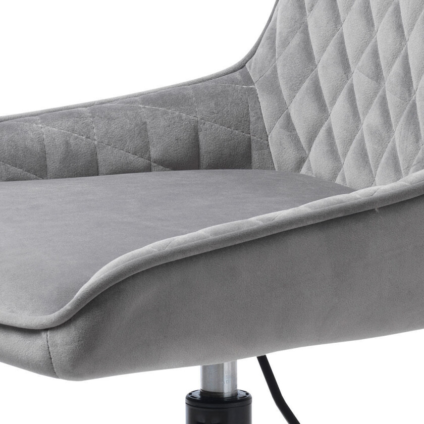 kontorstol velour grå.