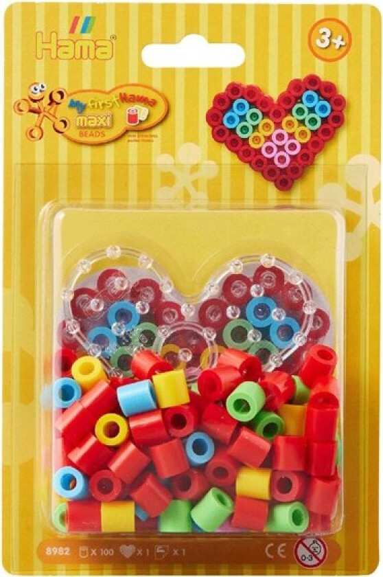 Ironing Bead Set Maxi - Heart 100 pcs.
