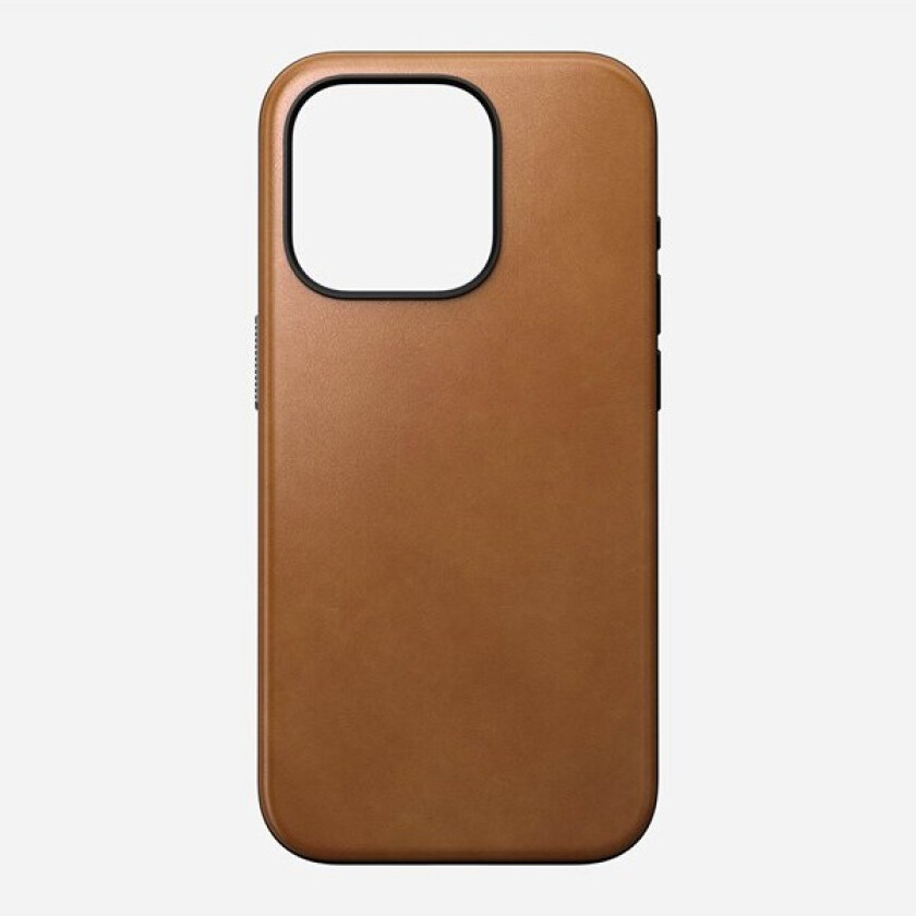 iPhone 15 Pro Modern Leather Deksel - MagSafe Kompatibel - Tan