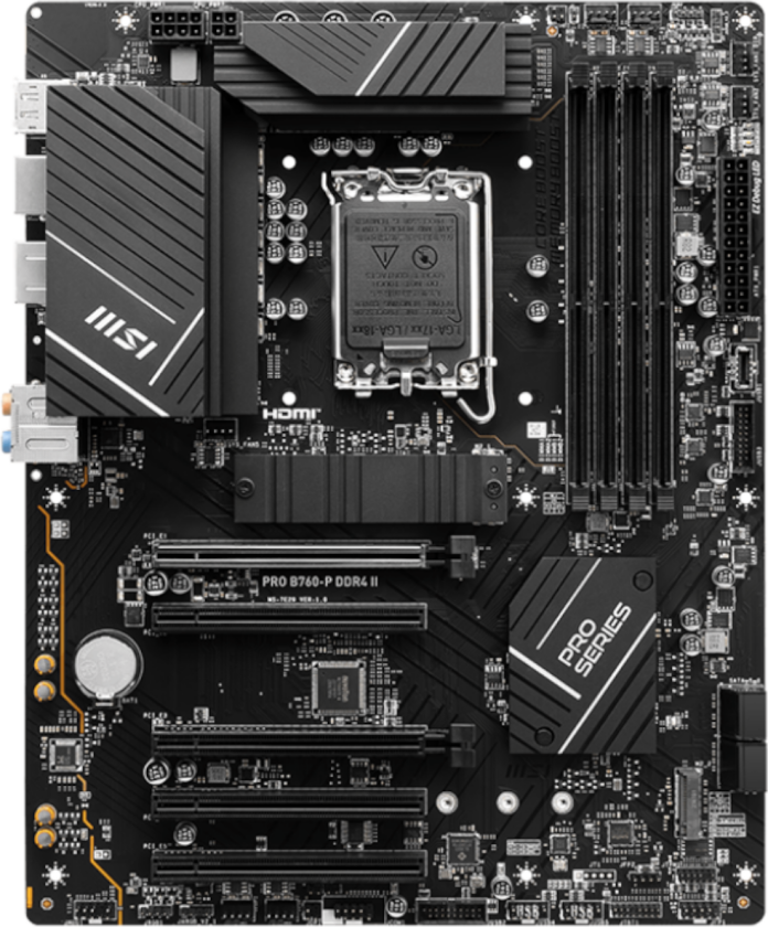 PRO B760-P DDR4 II - motherboard - ATX - LGA1700 Socket - B760 Hovedkort - Intel B760 - Intel LGA1700 socket - DDR4 RAM - ATX