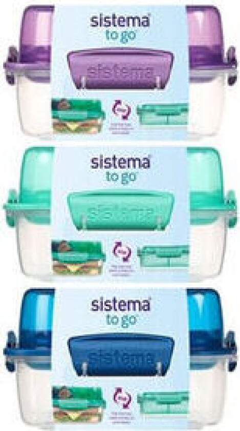 To Go Lunch Stack Square Matboks 1,24 L Misty Purple