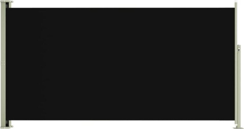 Uttrekkbar sidemarkise 160x300 cm svart