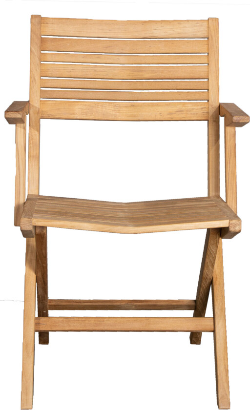 Flip sammenleggbar stol Teak, med armlener