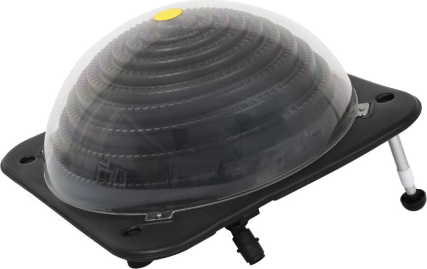 Soldrevet bassengvarmer 75x75x36 cm HDPE aluminium