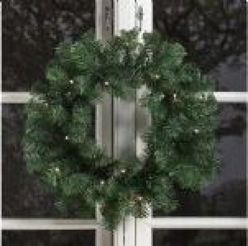 julekrans med batterilys, Ø45