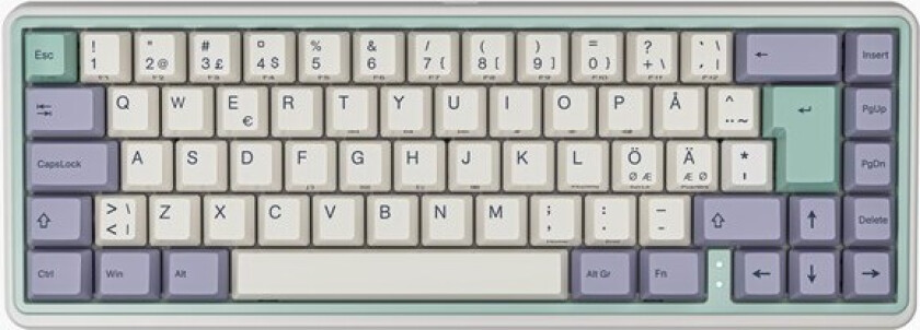 Vxt68 Minilo 65% Eucalyptus Trådløst Tastatur [Gateron Pro Red 2.0]