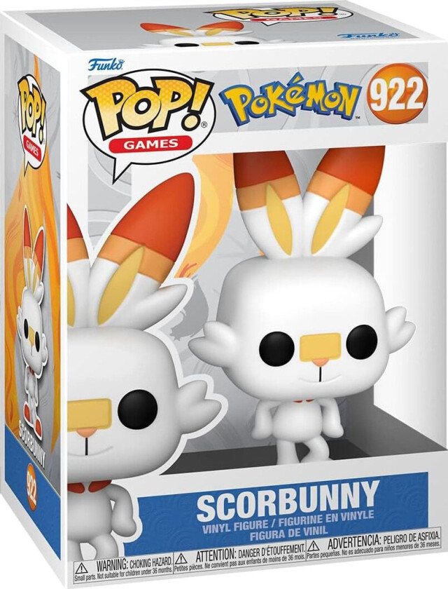 Funko Pop! Games: Pokemon - Scorbunny #922 Vinyl Figure