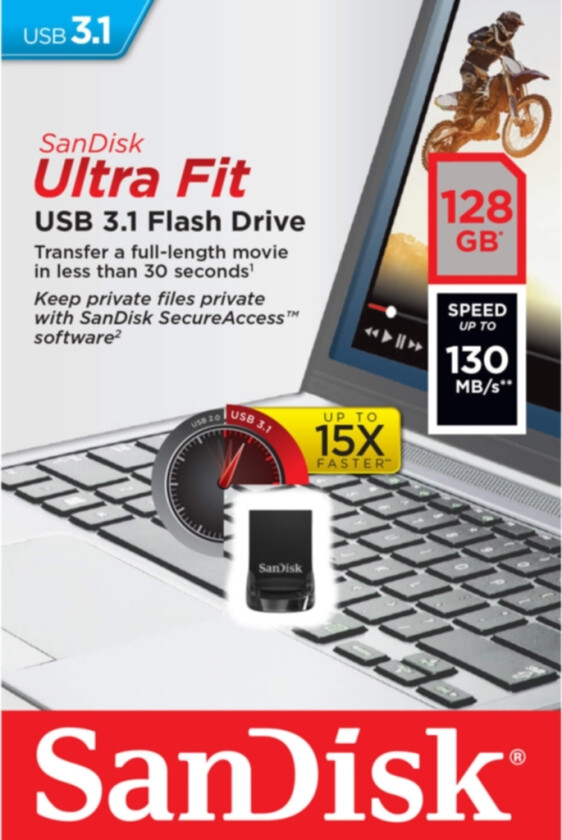 Bilde av Sandisk Ultra Fit 128gb Usb