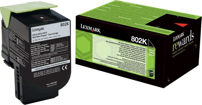 802K Toner Svart