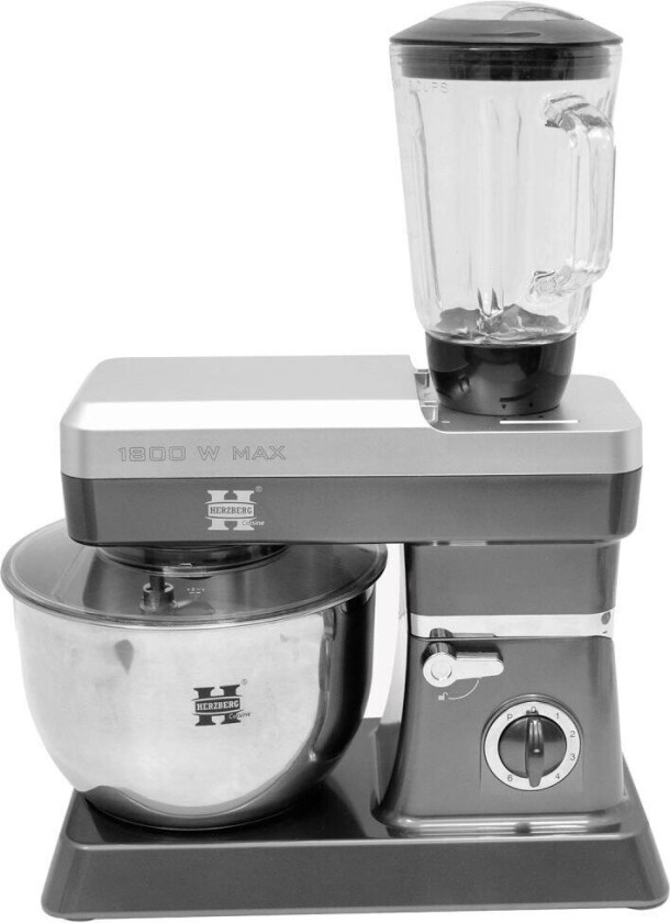 Stand Mixer, Kjøkkenmaskin 1200W - 6,5 liter - Sølv