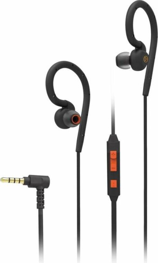 Sport Outdoor, Hodesett, Ørekrok, Idretter, Svart, Oransje, Stereofonisk, MultiKey, Volume +, Volume -