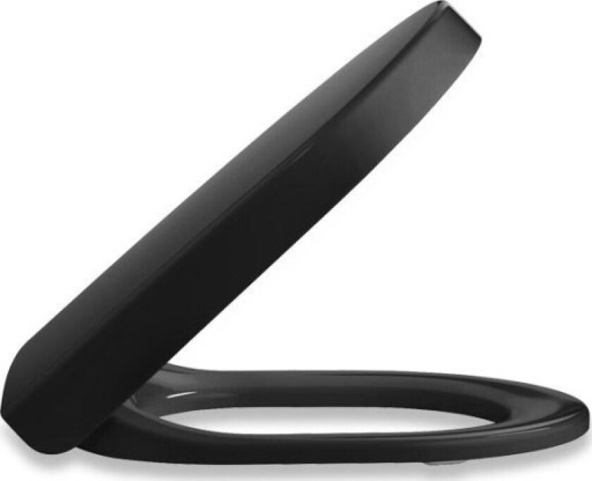 3 toalettsete, soft close, avtagbar, sort