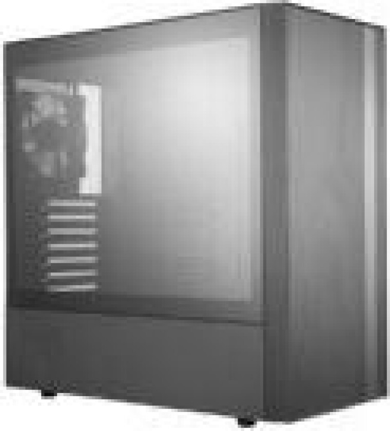 MasterBox NR600 - Tower - ATX - sidepanel med vindu (herdet glass) - ingen strømforsyning (ATX) - svart - USB/lyd