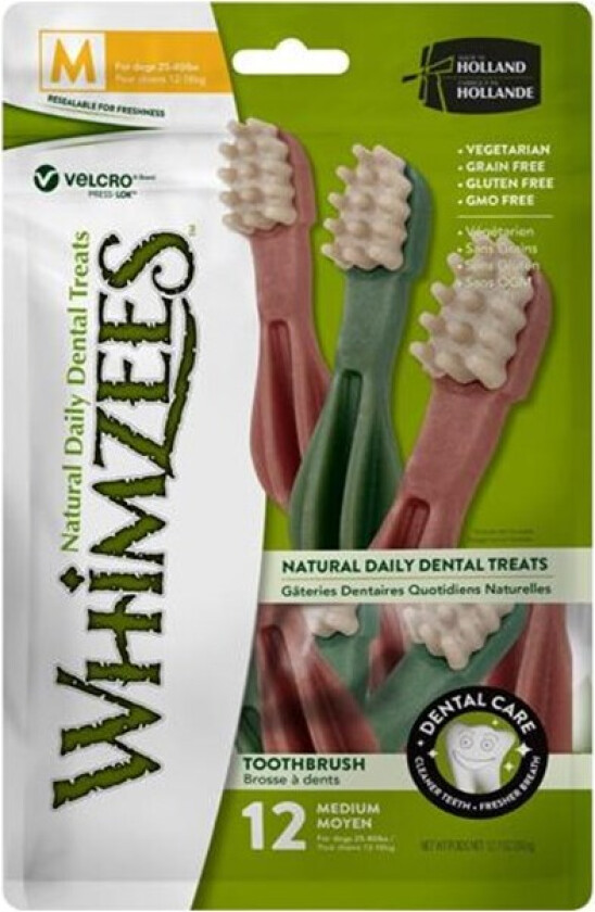 Whimzees Tannbørste Medium 12-pack