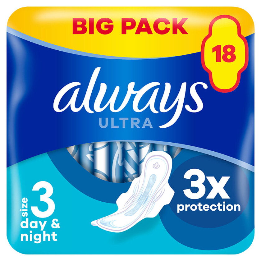 Always Bind Ultra Night S3 18stk