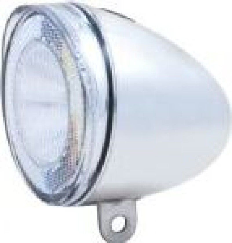 SPANNINGA Swingo XB frontlys 10 lux/50 lumen + batterier krom (SNG-H070017)