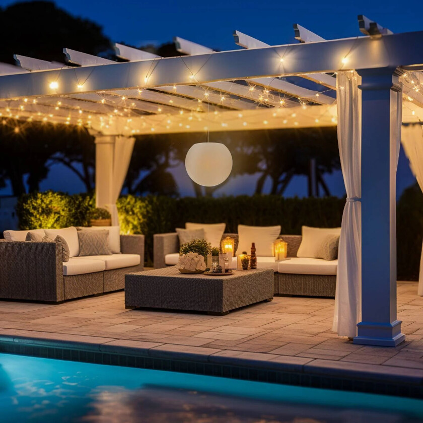 Hengelampe Cumulus til utendørs bruk, Ø 60 cm