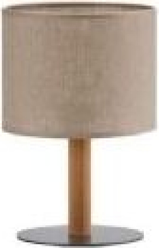 Bordlampe Deva Nature, tekstil, tre