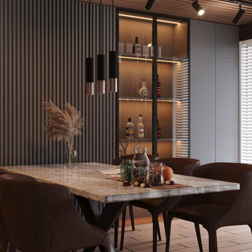 Thalassa hengelampe 3lk GU10 svart/kobber